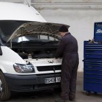 R A Commercials Andrew Taylor fixing a van